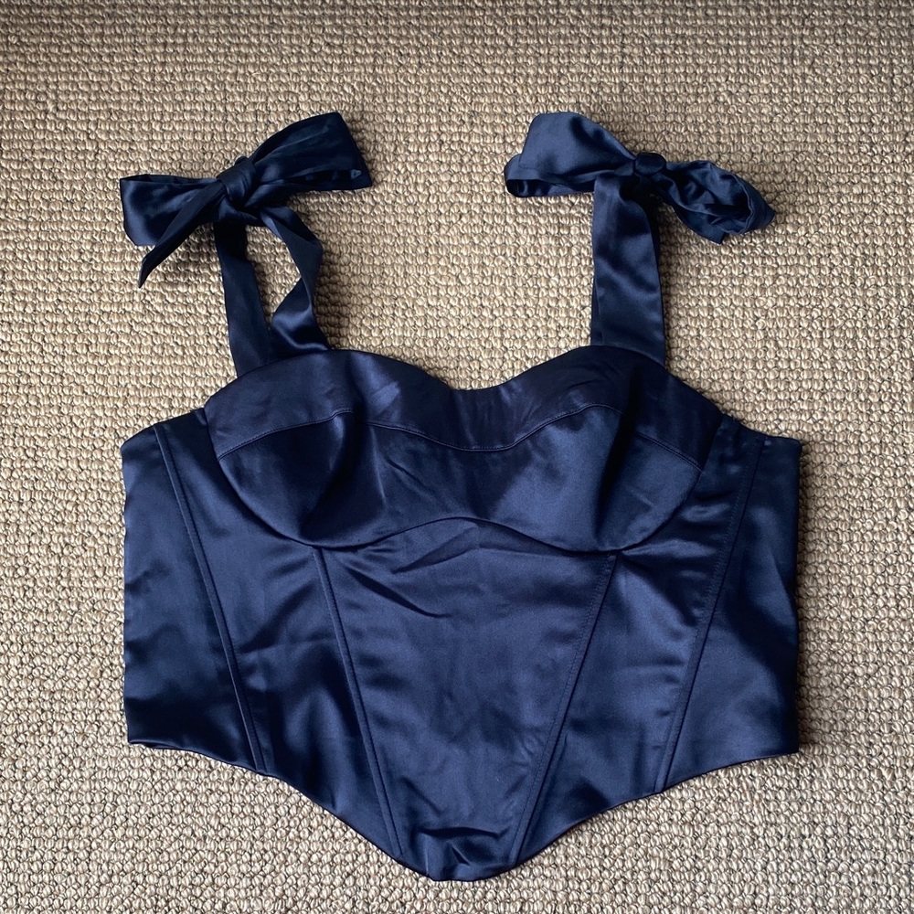 Fashion Nova Talia satin corset top NWT